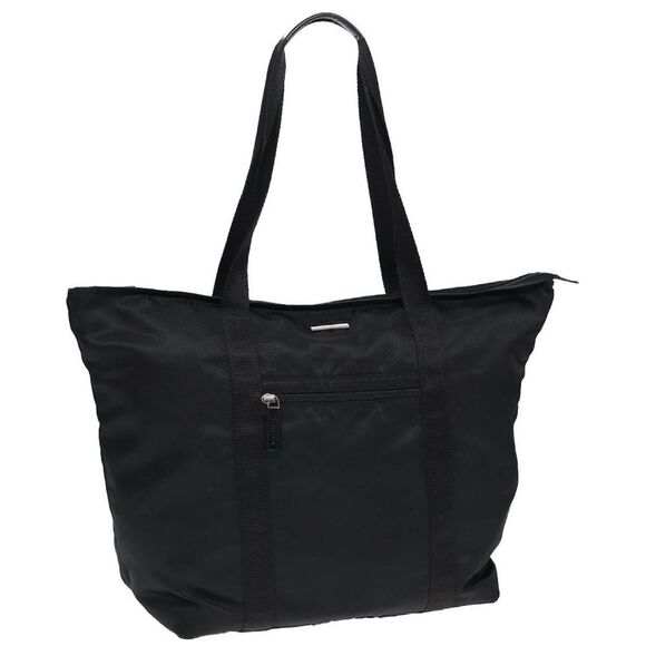 🎖️Authentic Gucci Borsa Boston Black Nylon Tote Bag with Spacious Design - Picture 1 of 9